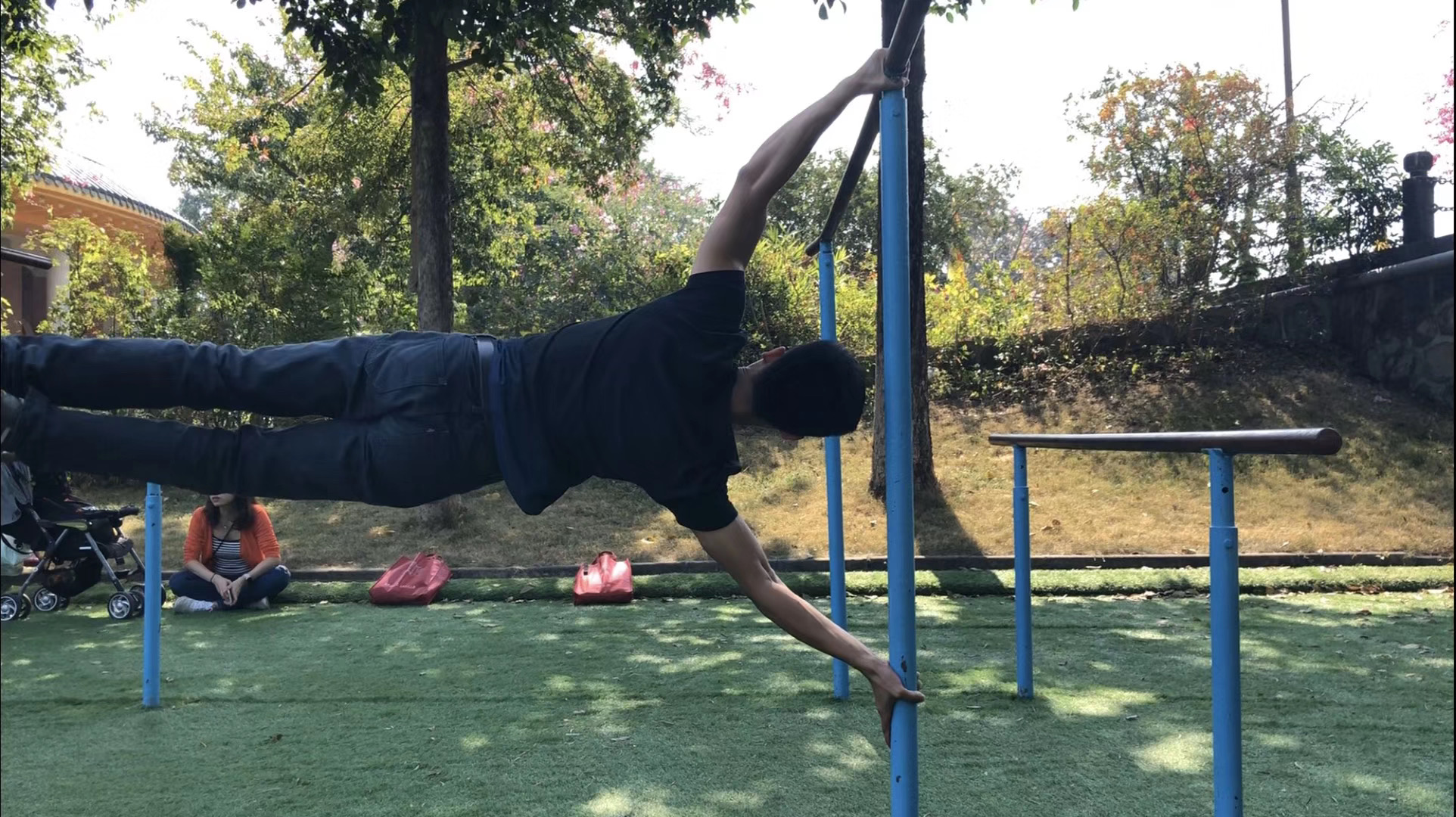 Human flag 2
